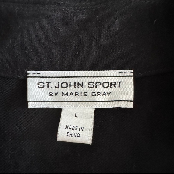 St. John Sport By Marie Gray Black Jacket Size Large - Picture 2 of 13